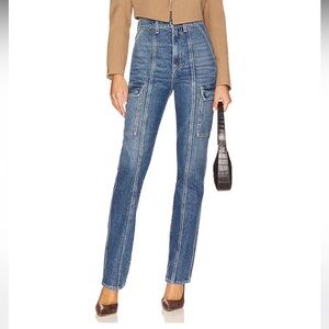GRLFRND Harper High Rise Cargo Jeans